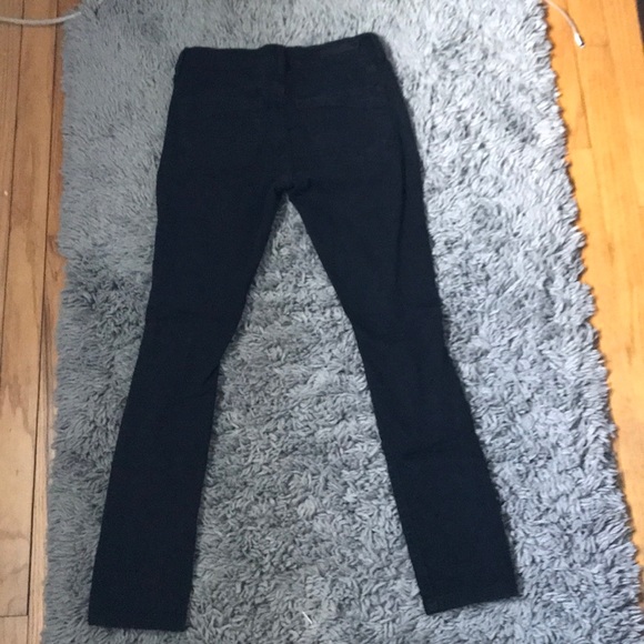 Express Black Distressed Mid Rise Jeans - Picture 4 of 8